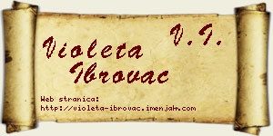 Violeta Ibrovac vizit kartica